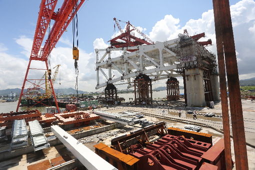 横琴二桥施工现场 横琴二桥施工现场